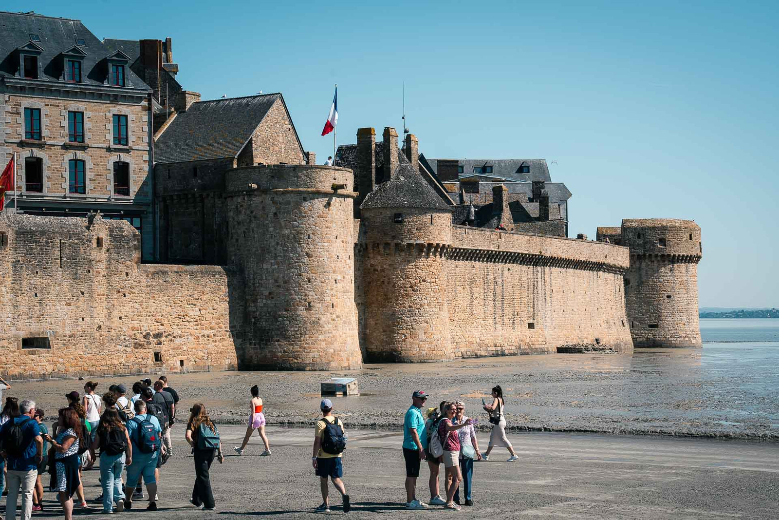 Mont Saint Michel towers and ramparts